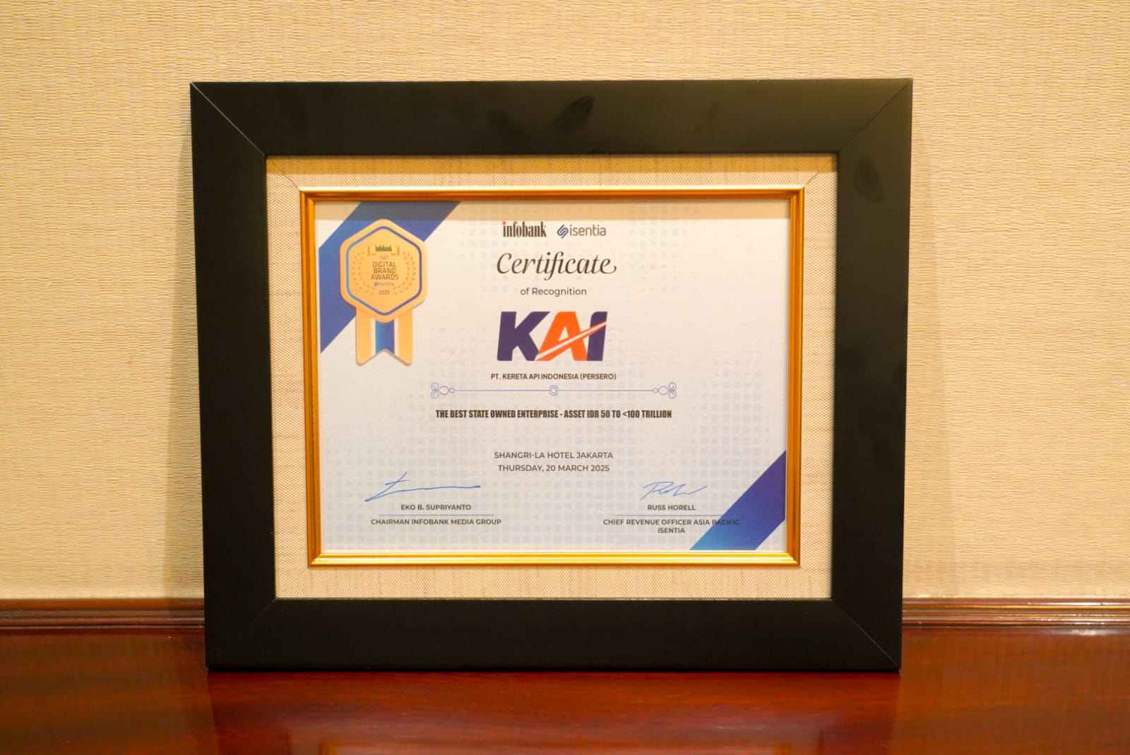 KAI Sabet Penghargaan di Anugerah BUMN 2025 dan Infobank-Isentia Digital Brand Appreciation 2025